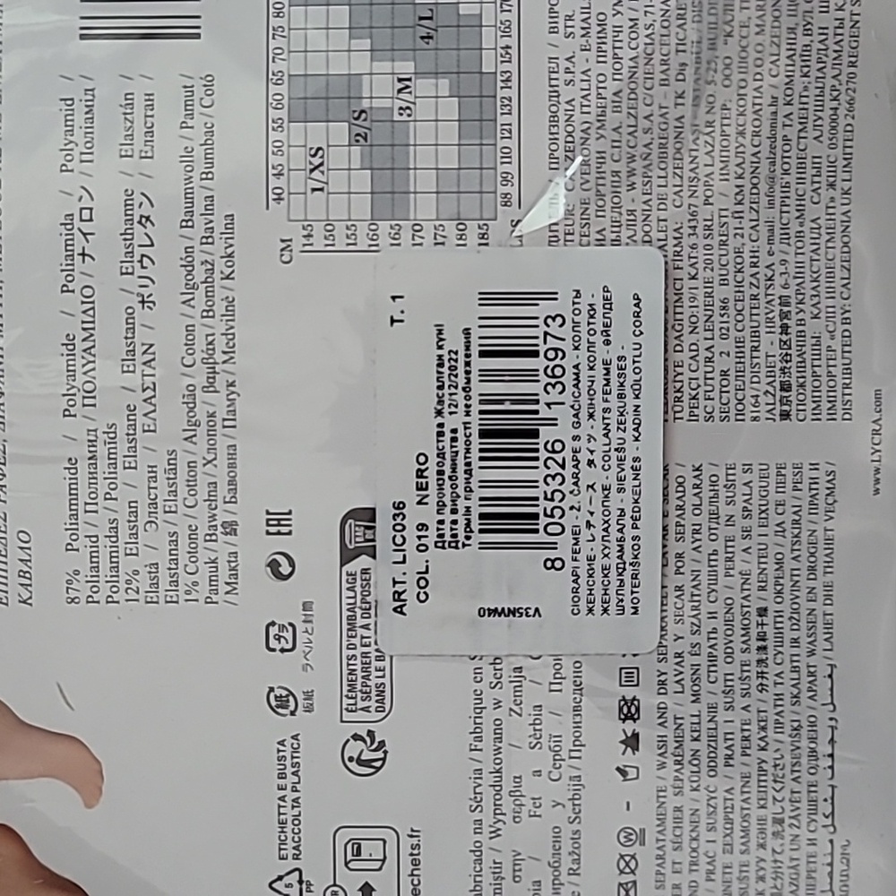 Calzedonia Sheer 40 tights Nero Color New - Picture 4 of 6